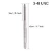 sourcing map Machine Tap 3-48 UNC Thread 2B High Speed Steel Screw Taps Threading Tapping Tool
