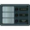 Blue Sea Slate Grey 3 Position Vertical 12/24v Water Resistant Switch Panel 8054