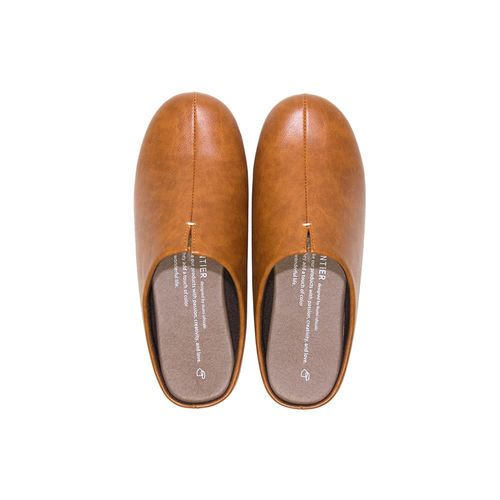 (FRONTIER) ROOM'S FR-000 Slippers, Frontier, Room Shoes, Clogs, Sabot Sandals, Sandals, Lightweight, Casual, Flat Indoor Shoes, Simple, Good Design Award, Camel