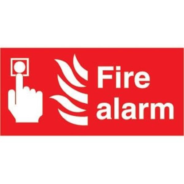 Fire Alarm Symbol Sign Notice Safety Plaque Poster Commercial 100X200mm