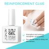 Builder Gel, 5 in 1 Nail Builder Gel and Base Gel Strengthener Gel Builder Clear and Pink Gel Color in a Bottle 15ml Hard Gel Builder Extension Nail Without Builder Gel Nail Forms