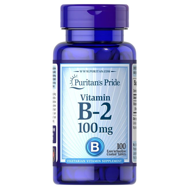 Puritan's Pride Vitamin B-2 (Riboflavin) 100 mg - 100 Tablets