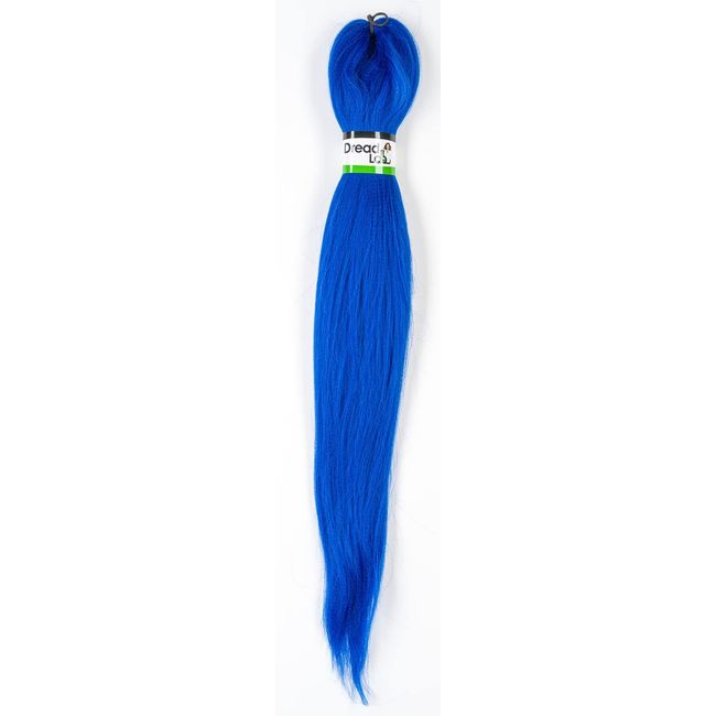 DreadLab - Vorgedehntes Haar, einfarbig (#30 blau), 66 cm