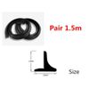 MASO 2Pcs Universal Car Side Fender Wheel Eyebrow Arch Rubber Protector Mudguards,Black,1.5M