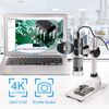 Cainda 4K 3840x2160p WiFi Digital Microscope Camera with Adjustable Metal Stand, Wireless Portable Microscope for iPhone Android Phone and Windows Mac PC