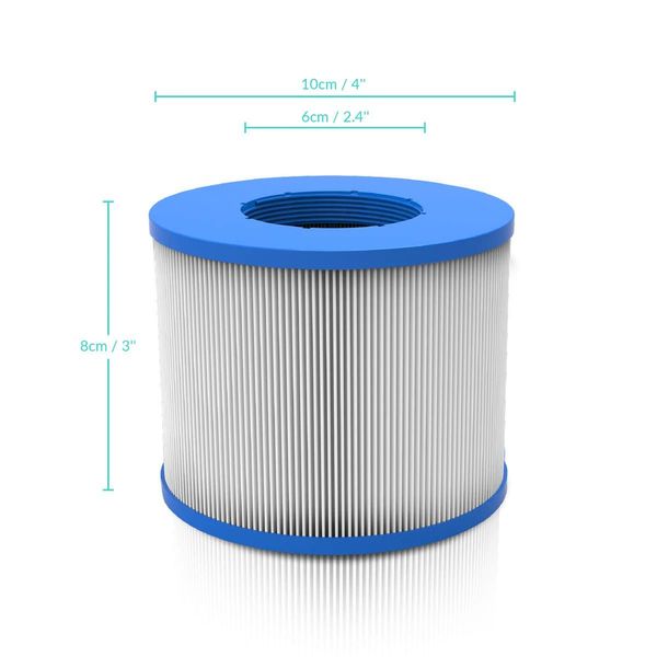 WAVE Clever Spa Hot Tub Filter Cartridges | Compatible with Clever Spa, Aquaparx, Aqua Spa, G Spa, Nordic Spa, Spa - 4 Pack