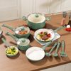 Nonstick Aluminum Pots and Pans Cookware Set, Blue