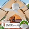 3 Speed Portable Ceiling LED Fan Rechargeable Battery Powered Outdoor Camping