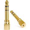 Gold Plated Stereo Headphones Audio Adaptor