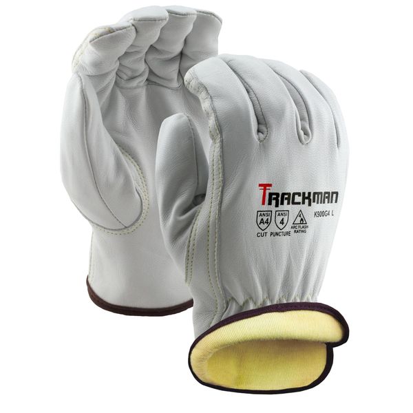 Stauffer Trackman Premium Goatskin Leather, Kevlar lined, Cut Resistant Work Gloves (Extra Large)