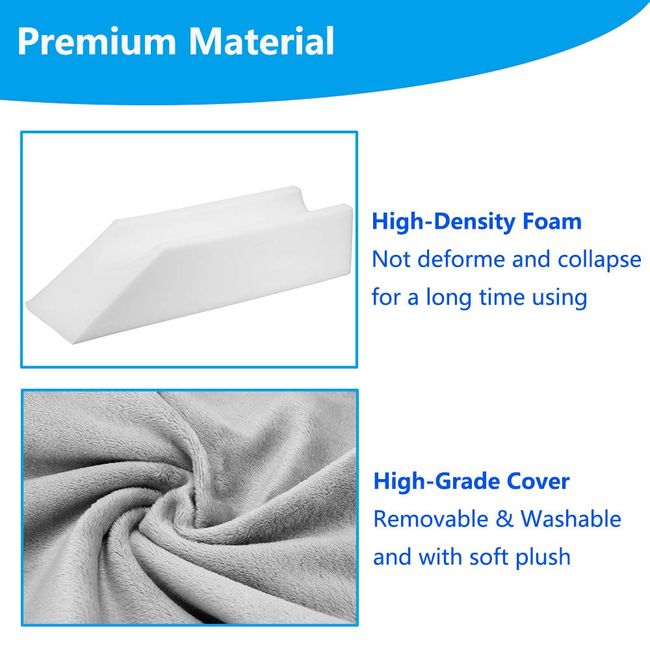 Leg Elevation Wedge Pillow Knee Foam for Sleeping Post Surgery Foot Leg  Rest Pillows Knee Support Cushion Medical Elevated Pillow Leg Elevator Bed