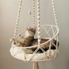 Macrame Cat Hammock Boho Style Hanging Swing Bed Pet Cat Sleeping Bed