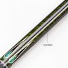 Collapsar CH03 Pool Cue with Soft Case,Green Curly Maple with Cream&Mother-of-Pearl Dimond,Black Irish Linen Handle, 58Inch Professional Pool Sticks