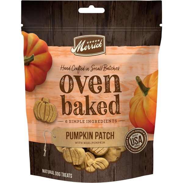 Oven Baked Dog Treats, Natural and Crunchy Bag of Treats, Pumpkin Patch with Rea