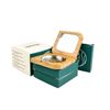 Wachsmann | Bamboo Powder Containers | Empty with Mirror & Metal Insert for Removal | DIY Cosmetics | Theatre Makeup, Blush, Eyeshadow | Pack of 3