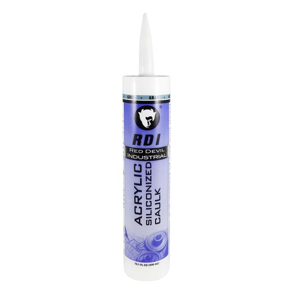 Red Devil 08465I RD Pro Construction Grade Siliconized Acrylic Sealant, 10.1 oz, Gray