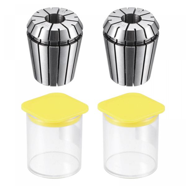 sourcing map ER32 Spring Collet, 12mm Chuck for CNC Engraving Machine Lathe Milling 2pcs
