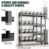 445 LBS Storage Shelves Adjustable 4-Tier Kitchen Shelves with 3 Wire Baskets