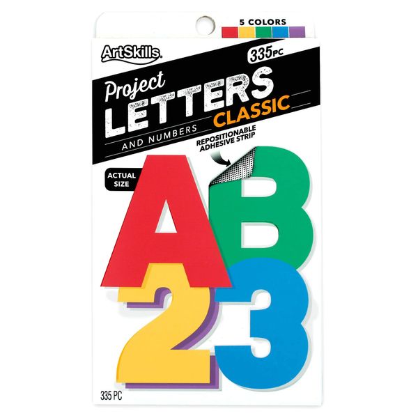 ArtSkills 2.5" Poster Board Letters, Classic Colors, 335-Count (PA-1469)