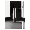 Polished Chrome Geneva 044 Series Wall Mount Offset Back Plate Hinge
