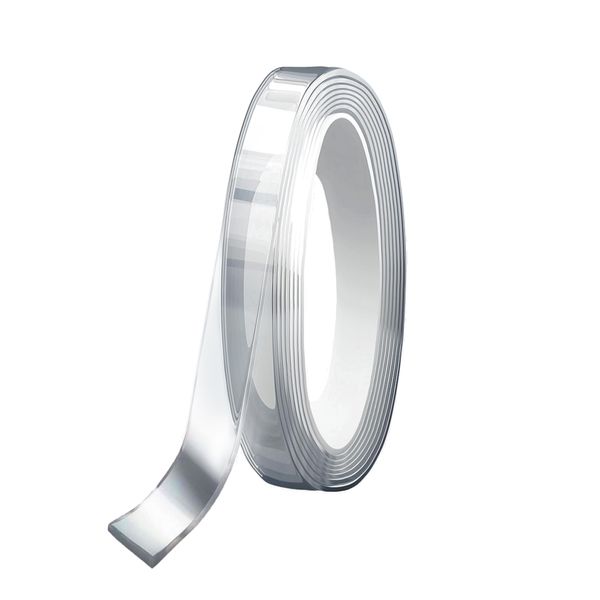 Double Sided Tape, Super Strong Tape, Magic Tape, Transparent Tape, Multiple Sizes, 3/5 x 0.2 x 1/3/5 m, Removable, No Residue, Strong, Reusable Use, Washable, Multifunction, Storage, Floating