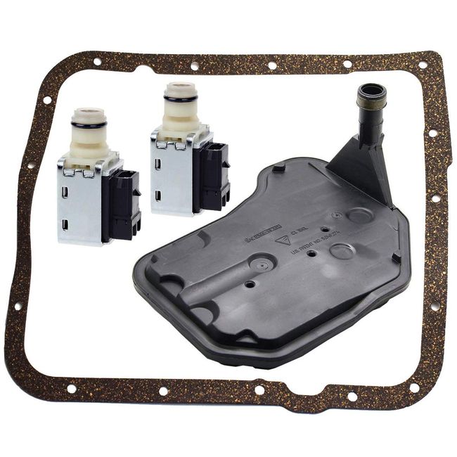 TOPEMAI 4L60E Shift Solenoid and 4L60E Transmission Filter Gasket kit Compatible with Cadillac Buick Blazer Astro Replace 24230298 24208576