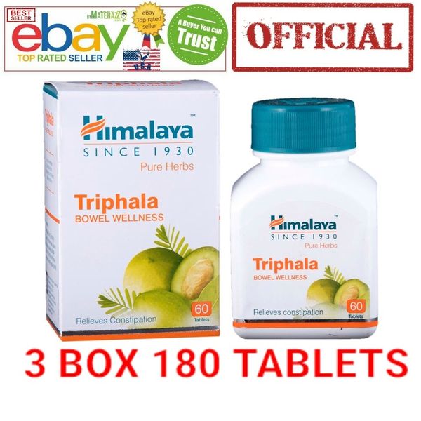 Triphala Himalaya USA OFFICIAL 3 Box 180 Tablets Detoxification Bowels