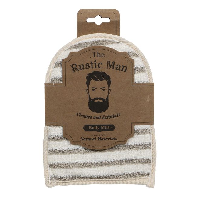 Evriholder The Rustic Man Body Mitt, Cream 2 Count