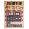 AMERICAN Stencil Sheet Uppercase Letters & Numbers Set (6cm)