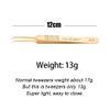 NAGARAKU Tweezers for Eyelash Extensions Gold Curved Angled Volume Cluster Super Light Weight Easy Fanning Tweezers Stainless Steel Precision (N-07)