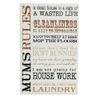 MDF Mum's Life Rules Wall Plaque , Christmas, Birthday, Anytime Gift