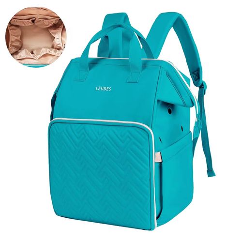 Leudes Knitting Bag Backpack, Yarn Storage Organizer Large Crochet Bag Tote Christmas Gift Yarn Holder Case for Carrying Projects, Knitting Needles (Turquoise)