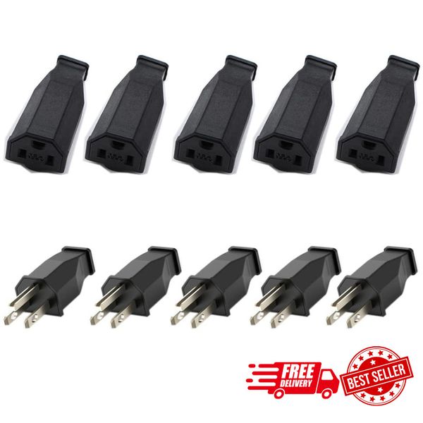 Straight Blade Plug Extension Cord Ends male Female Replacement Plug3wire Male P