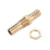 Samfox Pipe Fitting, 2 Pcs Hose Barb Brass Bulkhead Pipe Fitting Coupler Connector Adapter(12mm)
