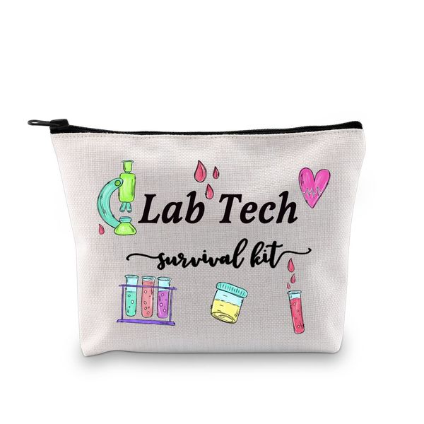 JTOUK Lab Tech Survival Kit Divertente Lab Week Lab Tech Regalo Laboratorio Tecnico Cerniera Sacchetto di Trucco, Survival Lab Tech Bag EU