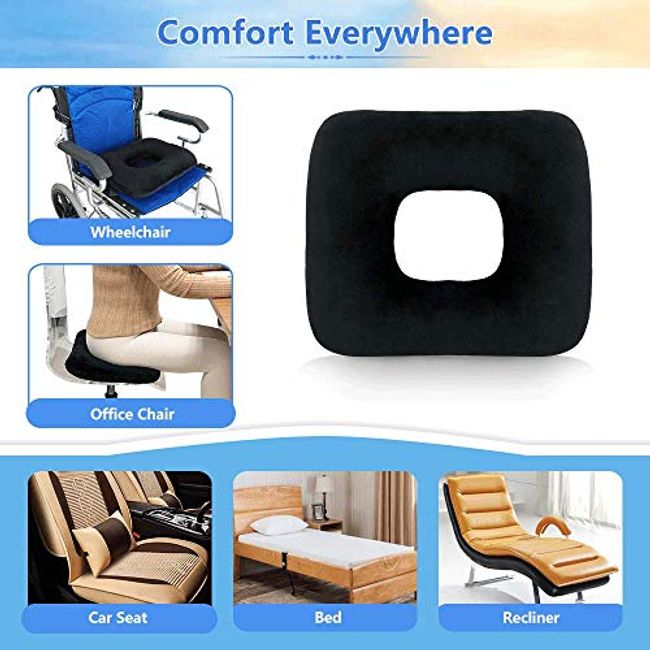 Donut Pillow Hemorrhoid Seat Cushion Coccyx Orthopedic Massage Hemorrhoids  Chair Cushion Office Car Pain Relief Support Pillows