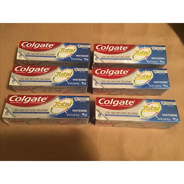 6 pcs of colgate 3.3 total whole mouth health 12 h ex 2024 whitening Toothpaste