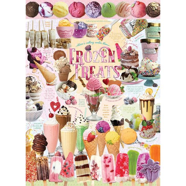 Cobble Hill 1000 Piece Puzzle - Frozen Treats - Sample Poster Included