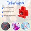 20 Pcs Automatic Waterer Poultry Drinker Device Chicken Duck Geese Quail Feeder