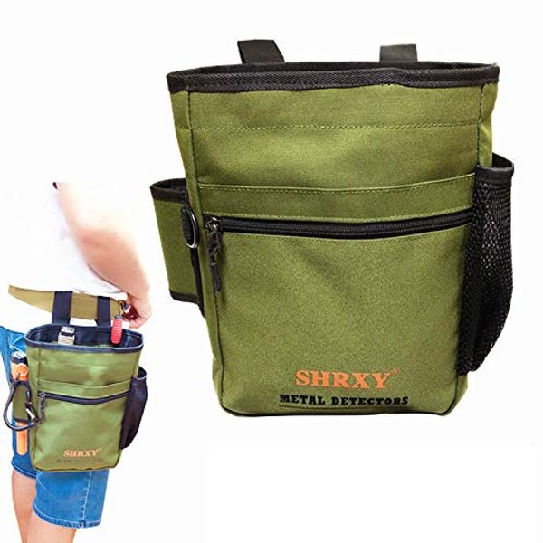 Metal Detector Finds Bag Multi-Purpose Digger Tools Bag for PinPointer Garrett Detector Xp ProPointer Pack Pouch(not include other tools) (Green)