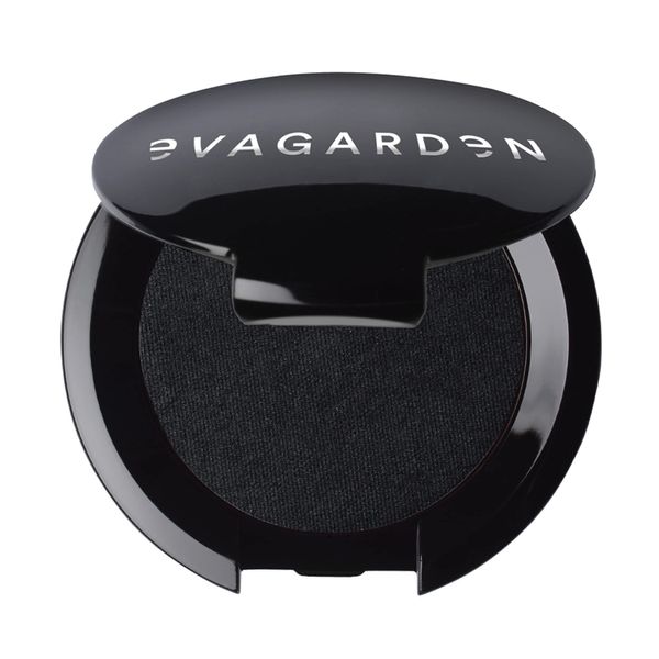 EVAGARDEN Velvet Matte Eye Shadow - Creamy and Velvety Powder with Intense Color - High Pure Pigmente Creates Soft Focus Effect - Light, Adherent Film Blends Easily - 128 Black - 2g