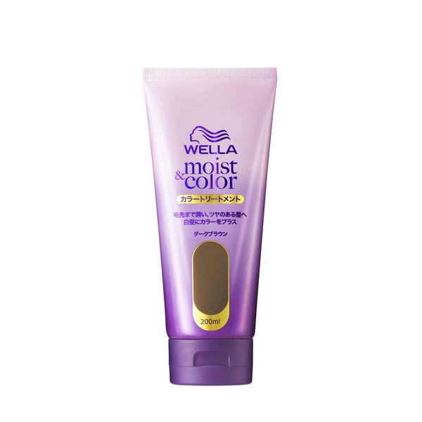Wella Moist & Color Treatment, Dark Brown, Moisturizes the ends of the hair and adds color to gray hair