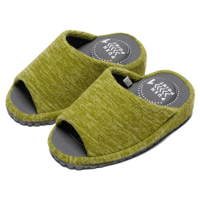 Nippon 093681 Lilacare Guitto Mini Slippers, 8.7 - 9.4 inches (22 - 24 cm), Green