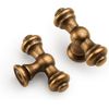 9BUILD 10 Pack Brass Drawer Knobs Cabinet Knobs T Bar Cupboard Knobs Kitchen Door Knobs Zinc Alloy Dresser Knobs Single Hole Cupboard Handles Wardrobe Knobs UK0036