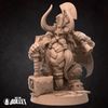 Dwarf King Bite The Bullet 3d printed pathfinder miniature