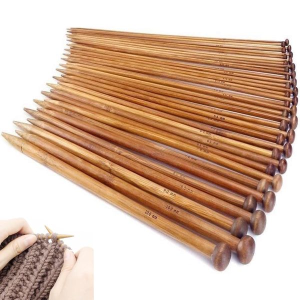 36pcs Knitting Needles Set, Wooden & Bamboo Knitting Needles Long, Full Set