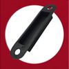 Door Latch Keep Strike Dust Box Black Plastic Large 115mm