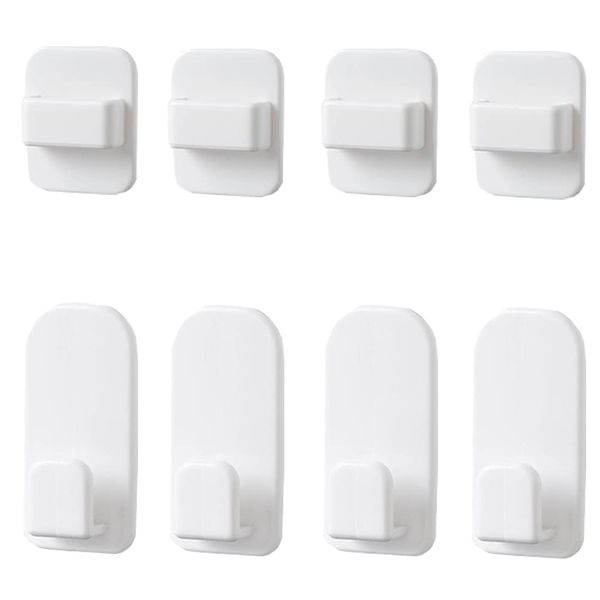 Hooks Remote Control Wall Hanging Hooks, Set of 4, Storage Hooks, Remote Control Bracket, Lightweight, Remote Control Hook, Paste Hook, Wall Hook, Easy to Apply, Multi-functional, Storage Small Items