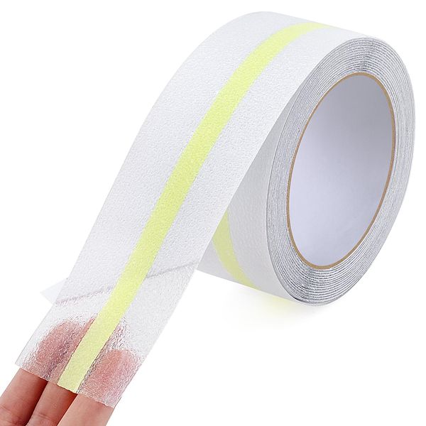 OQingluan Antirutsch Klebeband Leuchtet im Dunkeln 5cm*10m, Antirutsch Treppenstufen Transparent, Rutschfestes Klebeband, für Drinnen & draußen, Wasserdicht