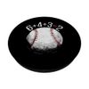 6+4+3=2 Double Play Baseball Player Gift Baseball Saying PopSockets Swappable PopGrip